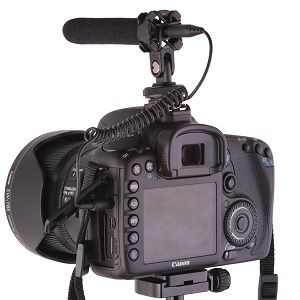 מיקרופון Shotgun קומפקטי למצלמות DSLR וטלפונים חכמים